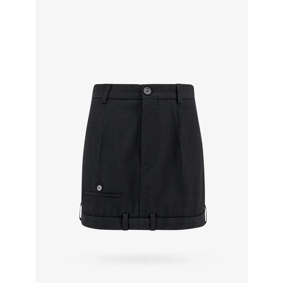 Balenciaga Women's Cut Off Boxer Style Skirt Black